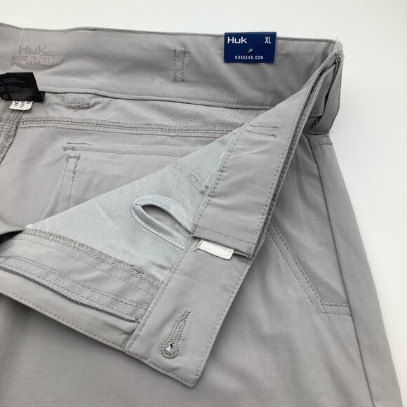 Huk Mens Next Level Fishing Hiking Pants Overcast Grey Size XL NWT - Picture 12 of 16